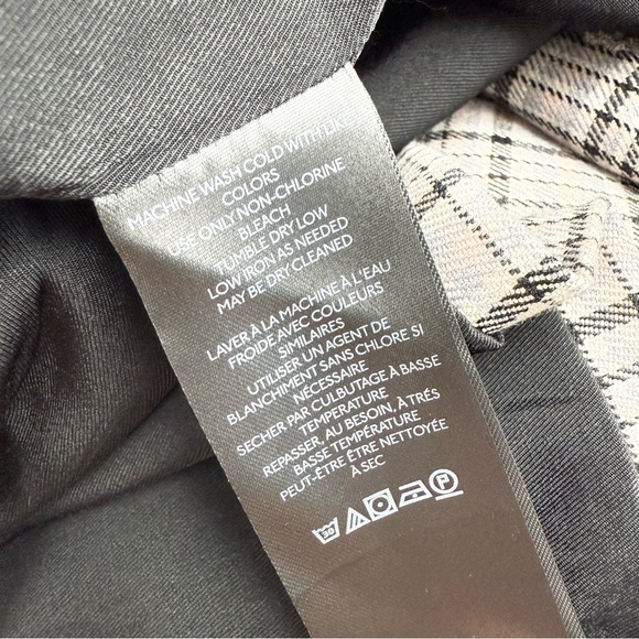 Free People Cali Plaid Blazer Neutral Grey Sz XL - Picture 13 of 13